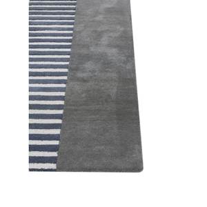 Alfombra Azul de Lana y Viscosa Hecha a Mano con Diseño Abstracto Come Tra-15130 para Sala de Estar, Pasillo, Entrada, Tamaño Rectangular 9x12 - Product Image 4