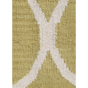 Alfombras de Lana con Patrón Geométrico Indusbar DW-124, Tejido Plano en Verde para Uso Doméstico - Product Image 3