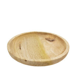 <b>Set</b> of 3 Acacia Wood Round Plate Natural Colour Large Size <b>Serving</b> Plate for Wedding & Hotels Decoration Customized - Product Image 3