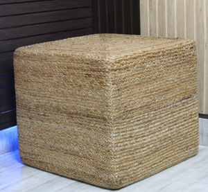 Pouf en jute à une poignée en tricot pour chambre à coucher et salon moderne européen et américain pour la maison extérieur - Product Image 2