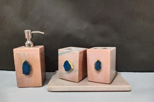 สีขาวหินอ่อนRibbedเครื่องจ่ายสบู่เหลวหินอ่อนห้องน้ําอุปกรณ์เสริมคอลเลกชันเครื่องจ่ายสบู่เหลวตกแต่งห้องน้ํา - Product Image 3