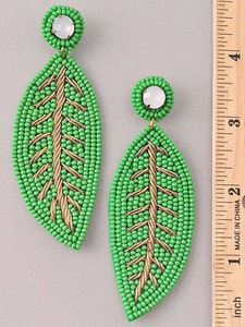 Pendientes de Moda de Alta Costura Hechos a Mano con Cuentas de Semillas de Ganchillo, Multicolores, Joyería Artificial - Product Image 4