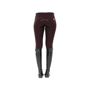 Women's <b>High</b> Waist Leather Equestrian Breeches with Silicone <b>Knee</b> Patch Jodhpurs <b>Tight</b> Clothing for Horse Competitions - Product Image 5