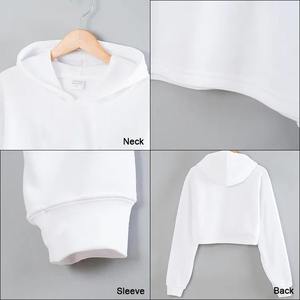 Sudaderas con Capucha Personalizadas de Otoño con Logotipo Propio, Ropa Casual para Mujer, Tops Cortos de Calle, Sudaderas Cortas de Algodón Francés - Product Image 6