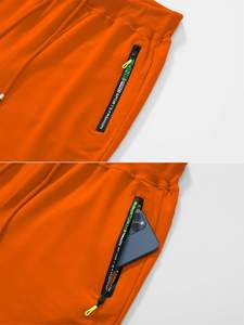 กางเกงขาสั้นชายหาดลำลองสำหรับผู้ชายในฤดูร้อนมีกระเป๋าติดซิปเอวยางยืดแบบไม่มีรอยเย็บไม่หดตัว - Product Image 3