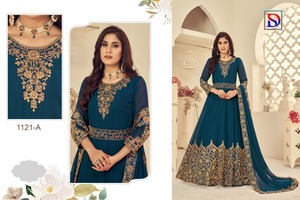 Latest Designer Fancy Georgette With Codding Work Salwar Kameez and Georgette Lase Dupatta Wholesale <b>Supply</b> - Product Image 4