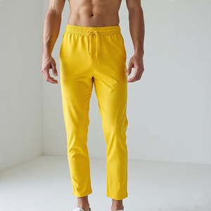 2025 pantalones ligeros de lana de poliéster de cintura alta para hombre, ropa de calle para correr, pijama de Fitness - Product Image 5