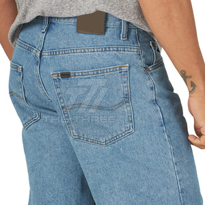 Pantalones Cortos de Mezclilla Casuales Transpirables de Algodón 100% Hechos a Medida, Estilo Nuevo, Color Sólido para Hombre, Hechos en Pakistán - Product Image 5