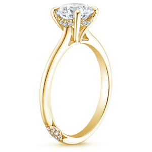 Anillo de Cinco Piedras con Diamantes Cultivados en Laboratorio de Alta Calidad, 1.00 CTW, Claridad VS, Certificado IGI, Chapado en Oro Amarillo de 14k, Engaste de Garras, Personalizado - Product Image 2