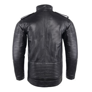 Chaqueta de cuero de calidad superior para hombre estilo con chaqueta de cuero de vaca 100% original a la venta - Product Image 3