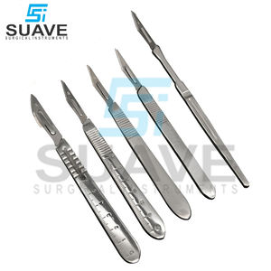 Instrumento quirúrgico SUAVE con cuchillas y mangos de bisturí quirúrgico de acero inoxidable con impresión de logotipo personalizado - Product Image 3
