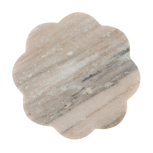 Juego de posavasos de té hexagonal de lujo con incrustaciones de latón dorado hecho a mano, mármol blanco Natural para uso en mesa, posavasos de piedra a granel - Product Image 1