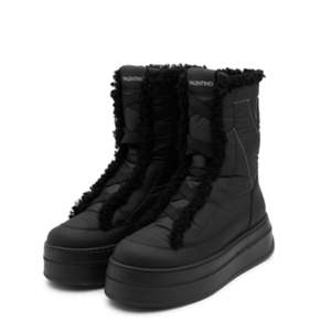 Botines Negros de Mujer Isabel Stivaletto con Tacón Alto Lineal, Ribete de Piel Sintética y Suela de Nailon, Hechos en Italia - Product Image 5