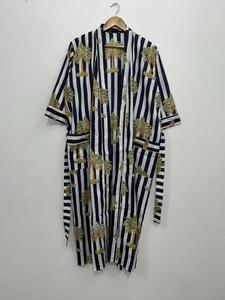 Kimono bohème de style bohème pour femmes coupe décontractée léger en coton Robe longue au sol robes décontractées en coton naturel 100% - Product Image 5