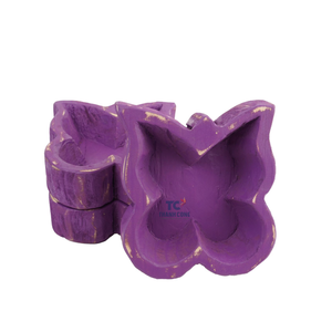 Bougies bol à pâte en bois faites à la main bougie de soja ferme de table bougeoir fournisseur du Vietnam - Product Image 2