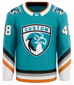 เสื้อเจอร์ซีย์เล่นฮ็อกกี้น้ำแข็งระเหิดแบบมืออาชีพ3D แบบตาข่ายระบายอากาศได้กันน้ำ - Product Image 1