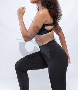 ORCAFITS Women's Black Racerback Crop Top High Waist Yoga Leggings Set Seamless Full Length Activewear Sweat-Wicking Breathable - Product Image 3