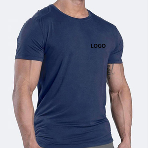 Camiseta Deportiva de Punto para Hombre con Logotipo Personalizado, de Secado Rápido, Transpirable, de Manga Corta, para Gimnasio, Entrenamiento, Fabricante OEM - Product Image 3