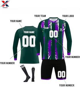 Uniforme de Fútbol Personalizado, Transpirable y de Secado Rápido, Camiseta y Pantalones Cortos, Ropa Oficial de Equipo, 100% Poliéster, Unisex para Adultos, Suministro de Fábrica, Venta al Por Mayor - Product Image 4
