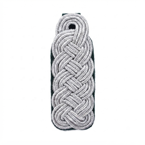 Épaulettes personnalisées pour officiers supérieurs avec bordure verte, épaulettes d'uniforme de service brodées - Product Image 3