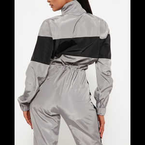 Transpirable hecho de fábrica traje cortavientos para mujer ropa de invierno cálido nuevo estilo cómodo rompevientos de Color de contraste para mujer - Product Image 4