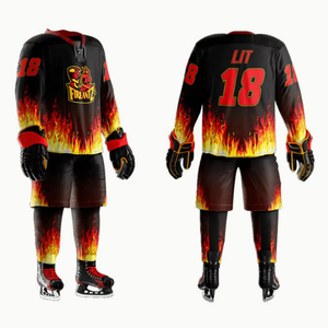 2025 concevez votre propre maillot de hockey sur glace personnalisé impression par sublimation logo de l'équipe chemises à manches longues col en dentelle maillot en maille pour hommes - Product Image 2