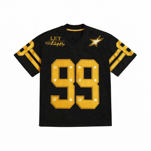 Servicios OEM de Fábrica, Camiseta Personalizada con Cuello en V, Transpirable, Corta, Estilo Urbano, Hip Hop, Tallas Grandes, Ropa Deportiva de Verano para Exteriores, Unisex - Product Image 1