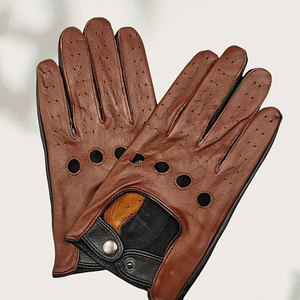 Venta al por mayor excelente calidad primavera y otoño hombres guantes de cuero genuino para conducir montar y multiuso - Product Image 3