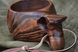 Taza Kuksa de Madera Ecológica para Supervivencia al Aire Libre, Senderismo y Uso Diario, Taza Kuksa de Madera Pulida para Decoración de Cocina Rústica - Product Image 3