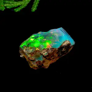 Hete Verkoop Ethiopisch Opaal Ruw Kristal-Groen Vuur Opaal Mineraal-Ruw Opaal Ongesneden Ruw-Groothandel Leverancier Van Mineralen