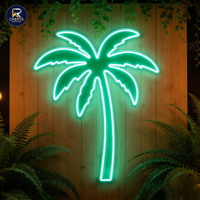 Populaire Lampe Néon Autonome Premium 30cm Luminescente dans le Noir pour Décoration de Voiture, Arbre Tropical Vert, Palmier, Cactus, Étanche