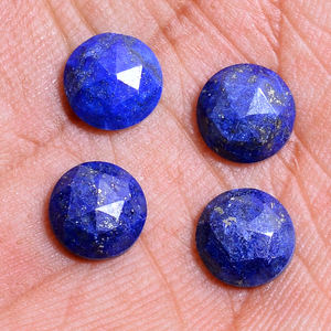 ลาพิส ลาซูลีธรรมชาติ ขนาด 8 มม. รูปทรงโรสคัท พลอย 2.05 กะรัต คุณภาพสูงจาก Iroc Sales หินลาพิสอัฟกานิทรงกลมเจียระไนแบบคาบาเนต์ - Product Image 4