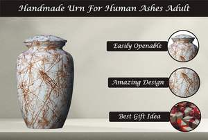 Adult Cremation Urns for Male/Female Funeral Urn for Human Ashes Decorative Urns for Ashes <b>Large</b> <b>Keepsake</b> <b>Box</b> (White) - Product Image 2