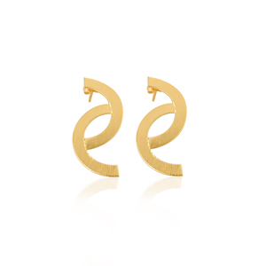 ต่างหูแบบติดหูชุบทองเหลืองสีเหลืองทองด้าน งานขายดี ออกแบบเองได้ สำหรับผู้หญิง ของขวัญสำหรับเธอ คอลเลคชั่นสวยหรู - Product Image 1