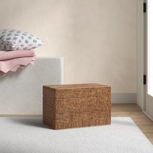 Rattan <b>basket</b> <b>with</b> opening <b>lid</b> Handmade Storage <b>Basket</b> Wholesale eco-friendly Made in Viet Nam - Product Image 5