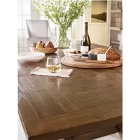 Table à manger - Design de base [unique, courbé/en forme de V], places assises [6-8], pièce maîtresse pour les repas formels