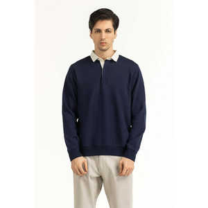 เสื้อสเวตเชิ้ตทรงปกติ ลายเรียบ พร้อมปักโลโก้ตามสั่ง ไซส์ XS-XXL ผ้าถักและโครเชต์ ซักย้อมสีแบบแอซิดวอช พิมพ์ลายสกรีน - Product Image 3