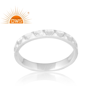 Anillo de banda de Plata de Ley 925 de diseño caliente para mujer diseños personalizados joyería para mujer regalo para ella - Product Image 1