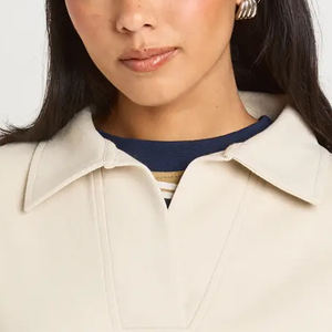 Sweat-shirt pour femme à col rabattu ou acheteurs en gros avec prix avantageux / Couture durable de haute qualité pour un design décontracté d'hiver - Product Image 2