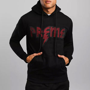 2025 haute qualité 100% coton surdimensionné strass sweats à capuche pour hommes pull respirant hommes sweats à capuche avec OEM - Product Image 3