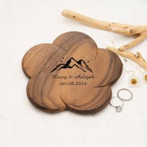 Natural Durable Round Shape Wood Coaster with Varying Patterns 4 Inches Wooden Coffee Tea Cup Mug Bowl Coaster - Product Image 1