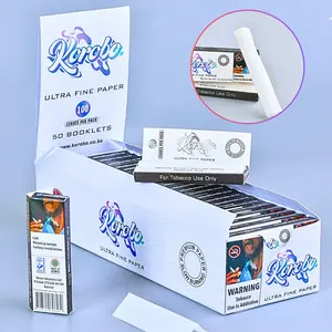 กระดาษมวนบุหรี่พรีเมียม โคโรโบ ไวท์ อัลตร้า-ธิน สโลว์เบิร์น ทำจากเยื่อไม้ สำหรับบุหรี่กรองและยาสูบ - Product Image 1