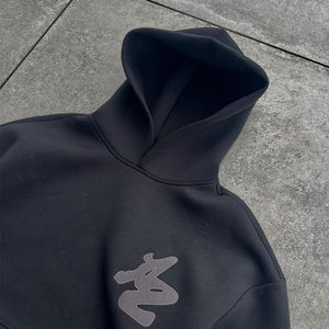 Vêtements personnalisés pour fabricants, coton lourd de haute qualité, à capuche, respirant, streetwear surdimensionné, strass, hiver - Product Image 2