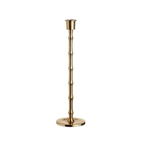 Modern Design Gold Plated Handmade <b>Tall</b> Candleholder Stand Elegant Glossy Gold Plating Christmas Metal Material - Product Image 1