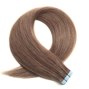 Extensiones de Cabello Adhesivas, 20 Piezas, Cabello Humano Remy Indio, 17 Pulgadas, Marrón Caramelo, 10A - Product Image 1