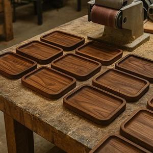 Plateau en bois d'acacia, plateau irrégulier pour cacahuètes, pour la cuisine, les fruits, les tasses à thé, la vaisselle de fête, plateau de service par f s i - Product Image 4