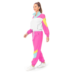 Conjunto de Chaqueta Cortavientos de Alta Calidad para Mujer, Nuevo Diseño de 2 Piezas, Transpirable, con Capucha, Cuello Ajustable, Cintura Elástica, Colores en Contraste - Product Image 3