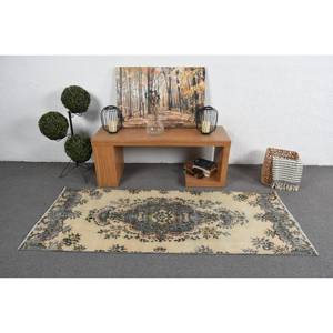 Alfombra turca Vintage Beige azul Patchwork tejido plano 2,8X6,9 pies para decoración para sala de estar Material de lana con respaldo de látex 4m de ancho - Product Image 3