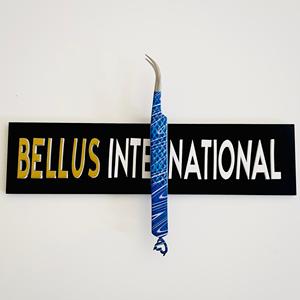 Pince à cils en acier inoxydable avec logo privé outils d'extension de cils imprimés en papier bleu fabriqués au Pakistan approvisionnement en usine de beauté - Product Image 5