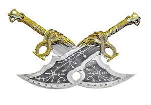 Hacha del Caos de God of War (GOW) - Réplica de Arma de Cosplay de Grado Industrial con Borde de Acero y Mango de Madera - Product Image 2